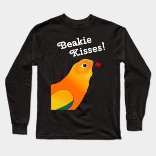 Beakie Kisses Sun Conure Parrot Long Sleeve T-Shirt